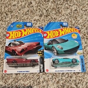 Hot Wheels TV Series Batmobile And Gordon Murray Automotive T.33 Cars